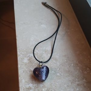 Purple heart necklace